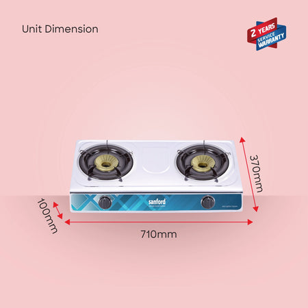 double burner gas stove auto ignition blue flame sanford 6