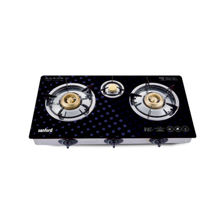 triple burner glass gas stove durable sanford 1