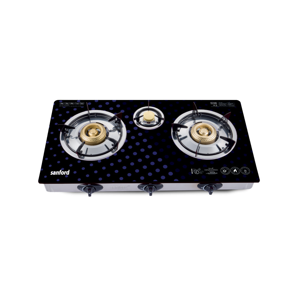 Sanford Triple Burner Glass Gas Stove | SF5326GC - C - buysanford