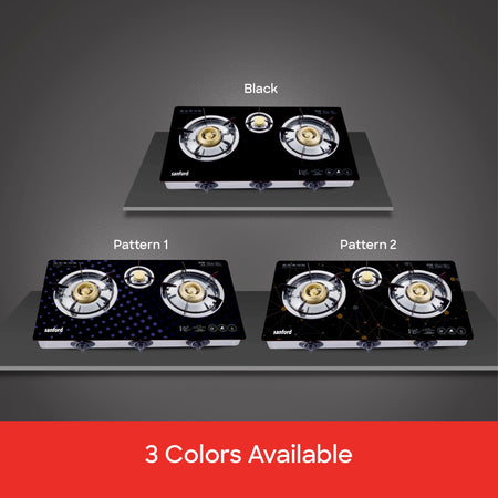 triple burner glass gas stove durable sanford 5