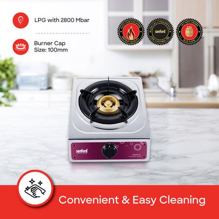 Sanford Single Burner Stainless Steel Gas Stove | SF5352GC - buysanford