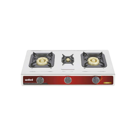 triple burner stainless steel gas stove durable sanford 1