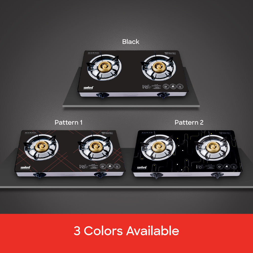 Sanford Double Burner Glass Gas Stove | SF5361GC - buysanford