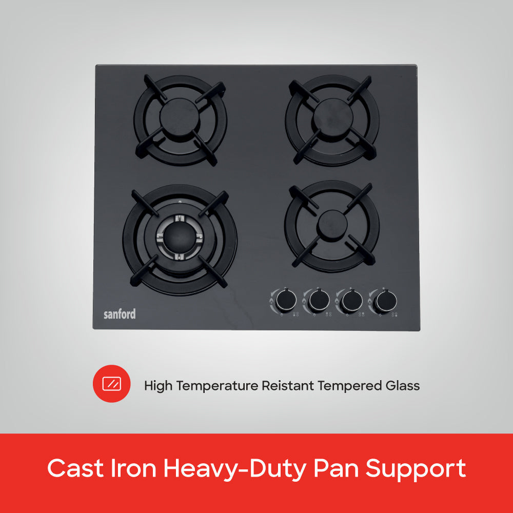 Sanford Glass Top  Basel 4-Burner Gas Hob | SF5454GH - buysanford