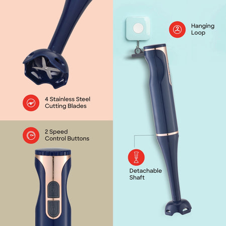 2 speed hand blender full copper motor stainless steel blades sanford 4