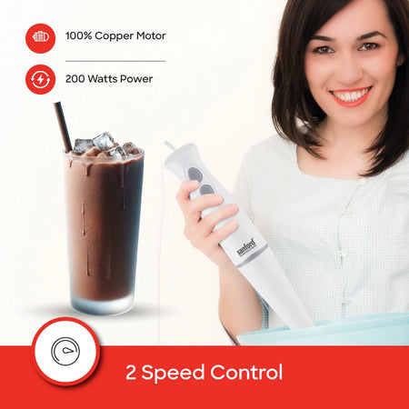hand blender 2 speed control stainless steel blade sanford 3