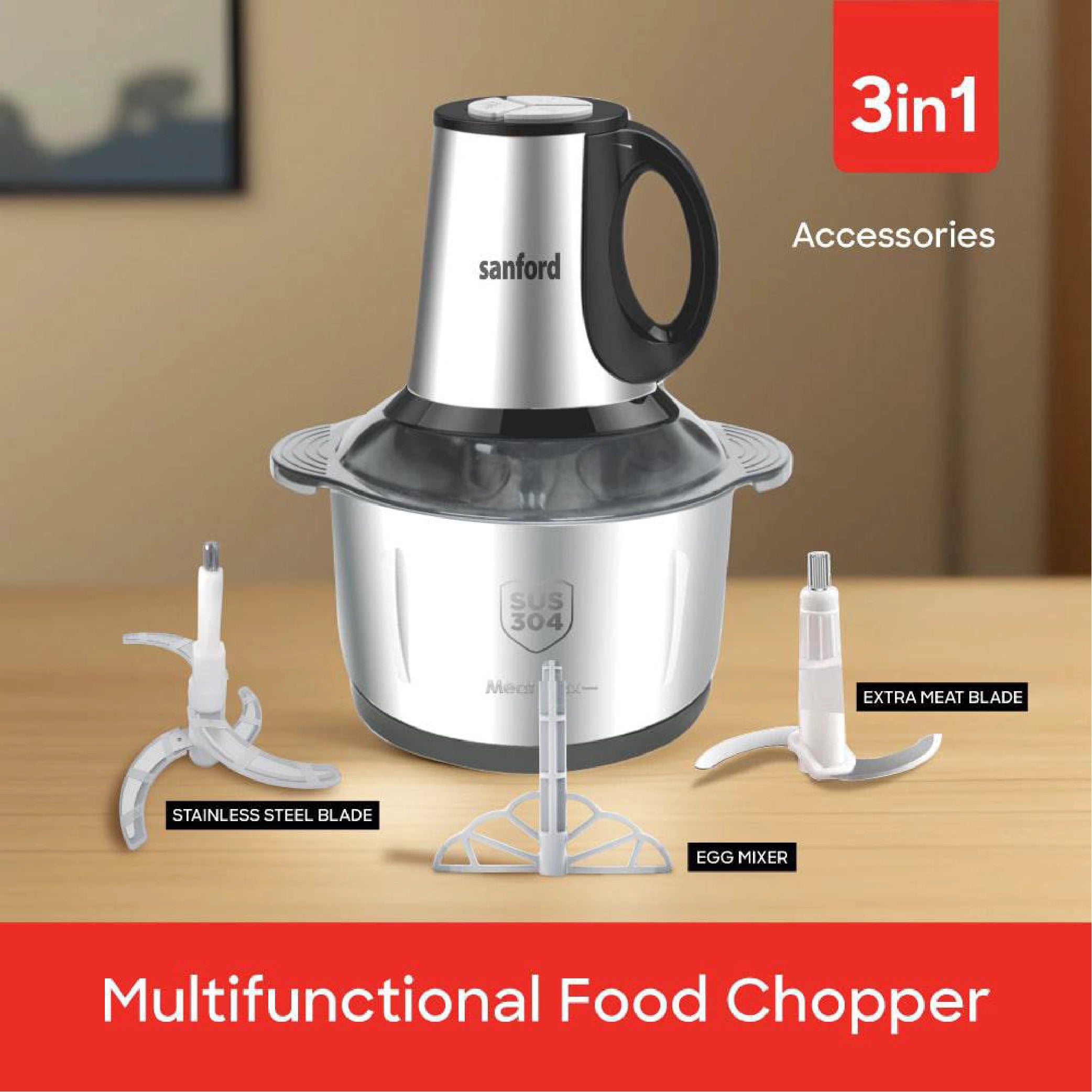 multifunction heavy duty food chopper 4L sanford 5