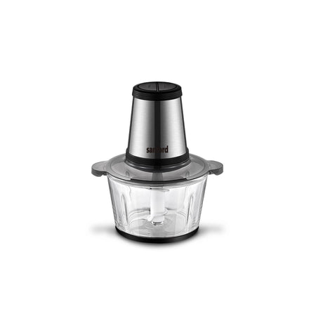 500W food chopper 2L glass bowl stainless steel blades garlic peeler sanford 1