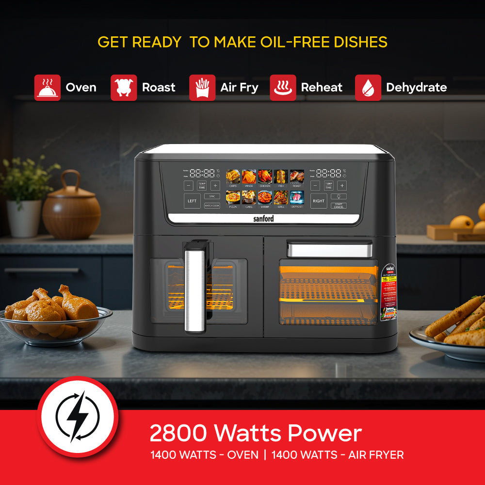 Sanford 6 Litre Air Fryer with 8 Litre Oven - buysanford