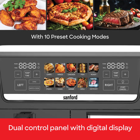 Sanford 14Litre | 2-in-1 Air Fryer & Oven | 2800W Dual Function | Healthy Cooking | SF5617EO - buysanford