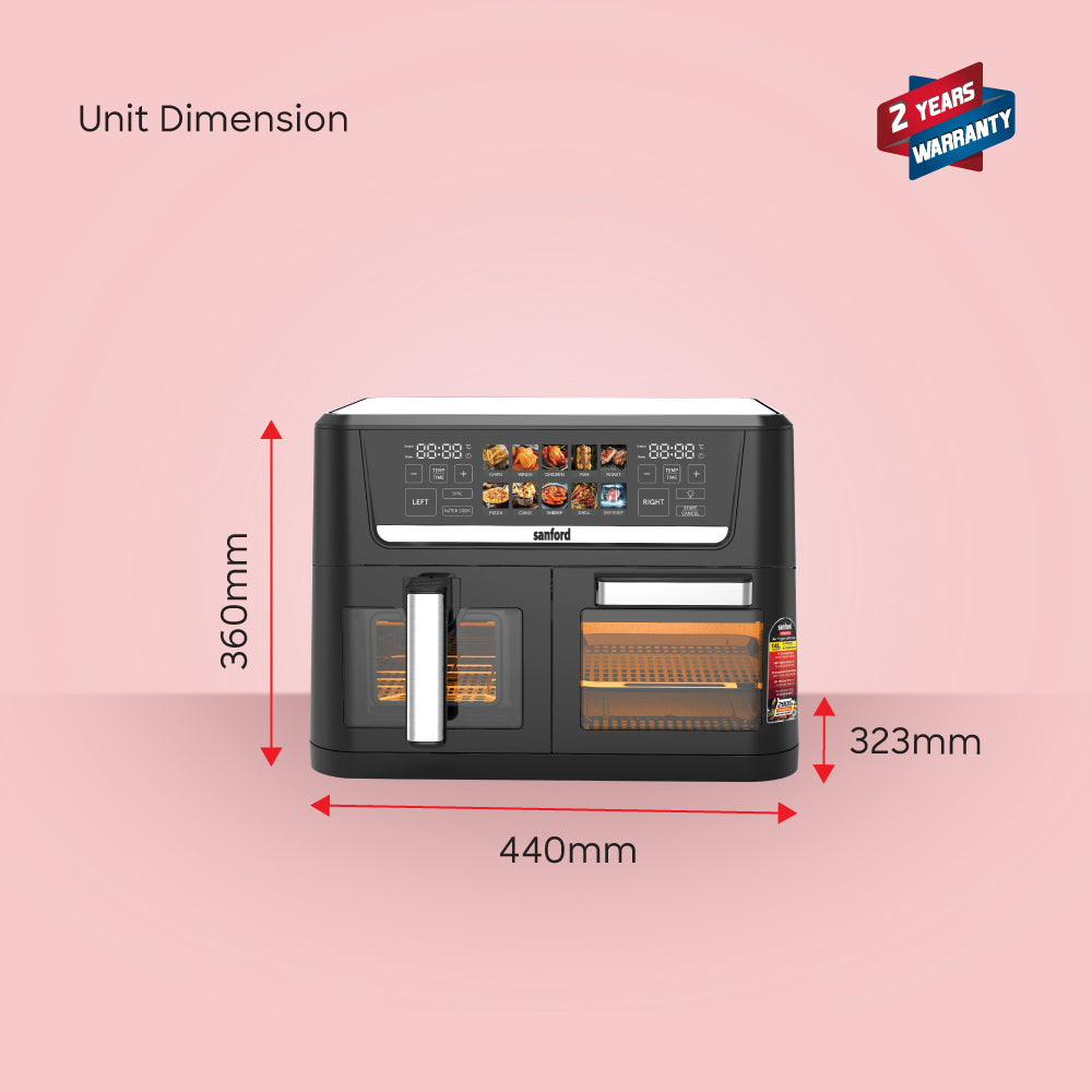 Sanford 6 Litre Air Fryer with 8 Litre Oven - buysanford