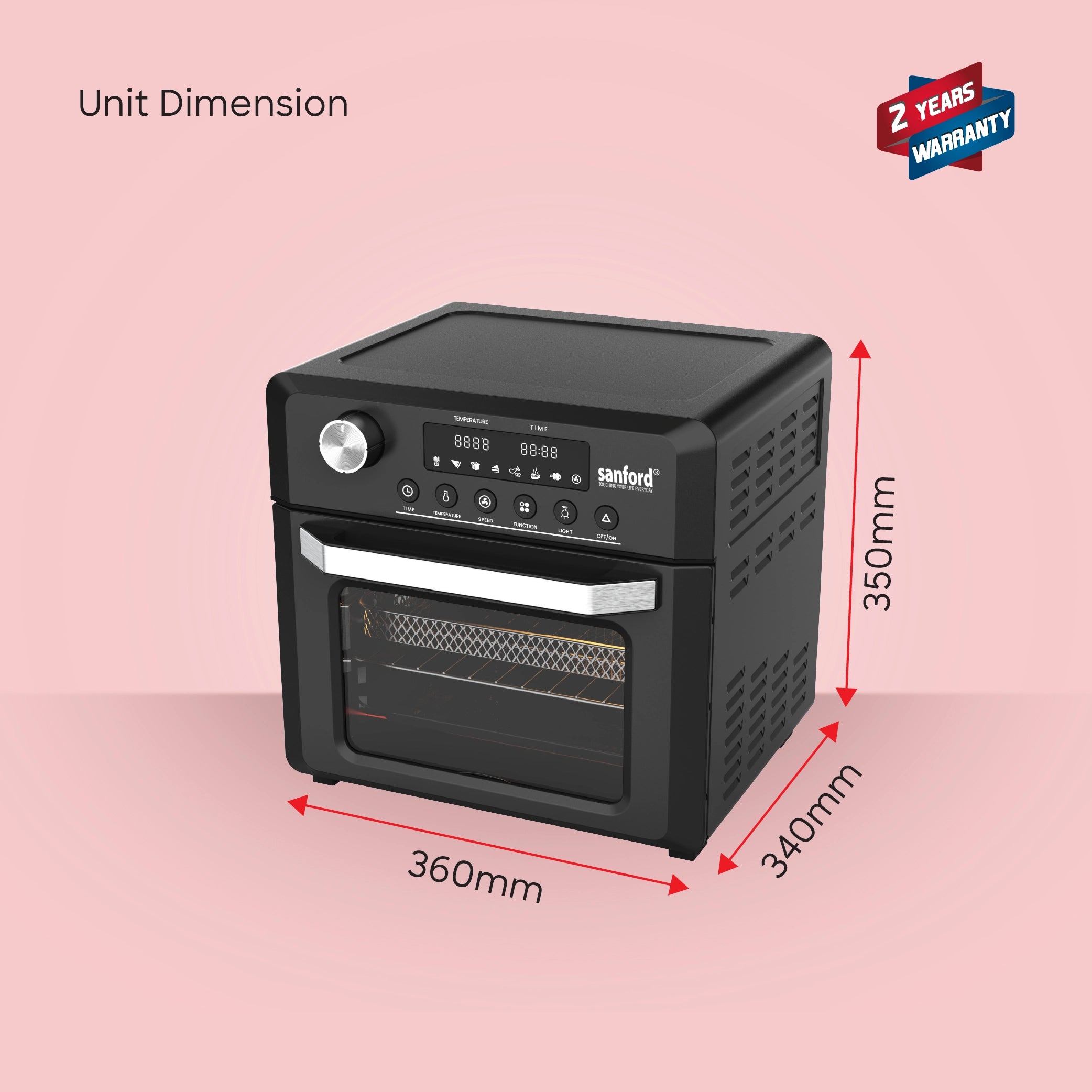 air fryer oven 18L 12 cooking functions 1500W sanford 6