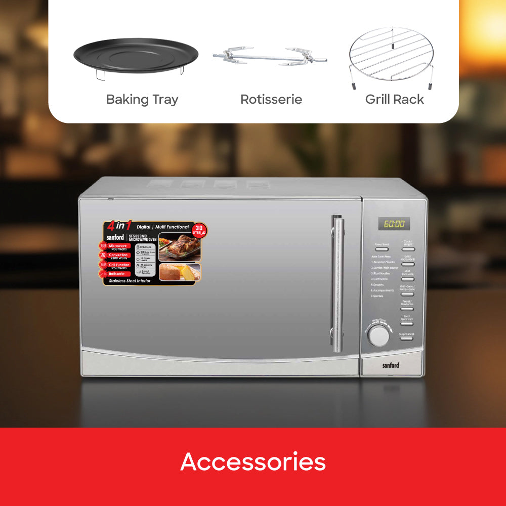 Sanford microwave oven child safety lock feature