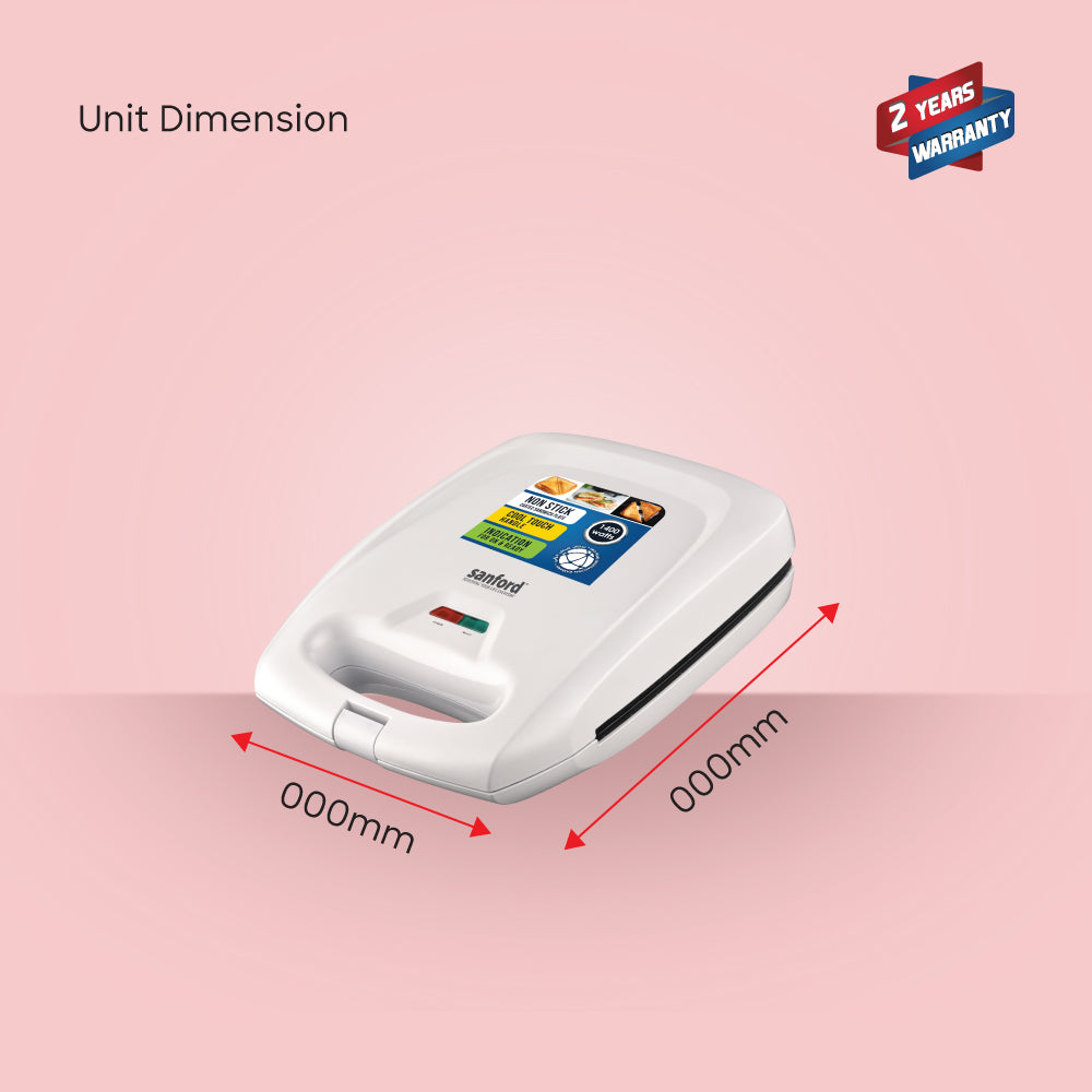 Sanford 4-Slice Sandwich Maker with Non-Stick Plates & Keep Warm Function - buysanford