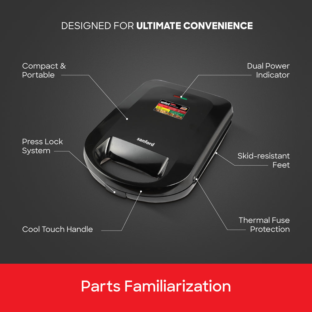 Sanford Grill Sandwich Toaster | SF5733GT - buysanford