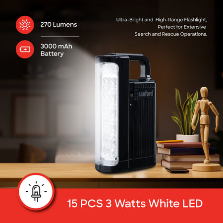 Sanford Emergency Lantern & 5W Searchlight Combo with Rechargeable Batteries - buysanford