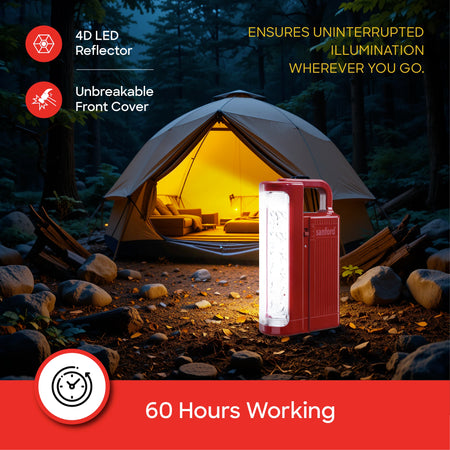 emergency lantern and 5W flashlight combo rechargeable lighting sanford 4