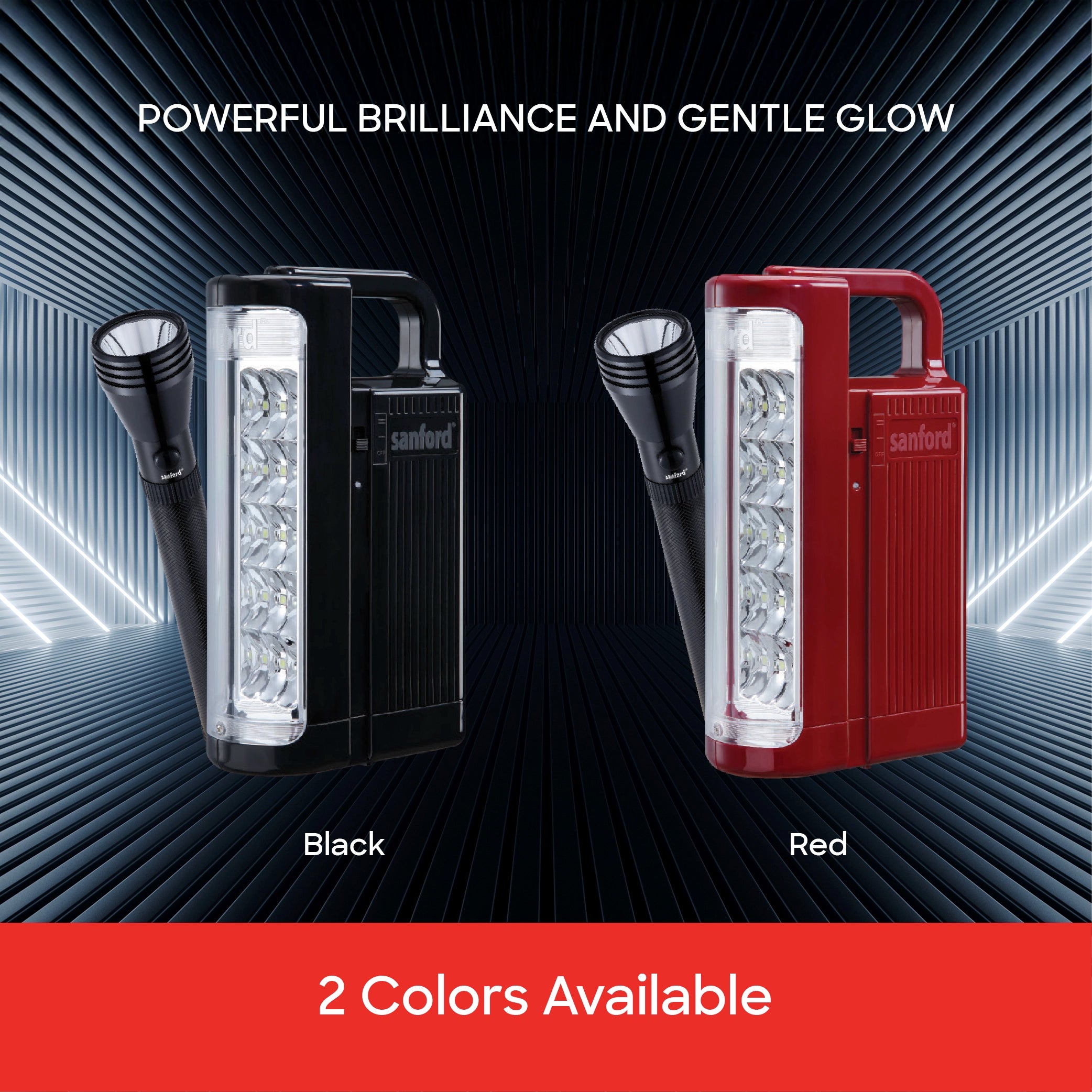 emergency lantern and 5W flashlight combo rechargeable lighting sanford 