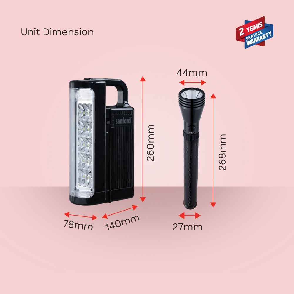 Sanford Emergency Lantern & 5W Searchlight Combo with Rechargeable Batteries - buysanford
