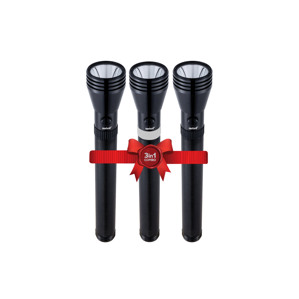 Sanford 5W CREE LED Flashlight with 2200m Beam, 4000mAh Battery & USB Recharge - buysanford