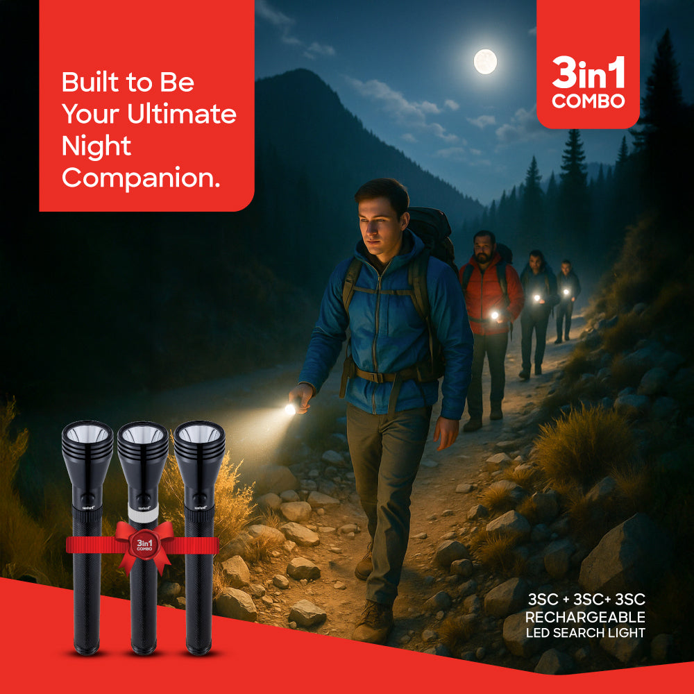 Sanford 5W CREE LED Flashlight with 2200m Beam, 4000mAh Battery & USB Recharge - buysanford