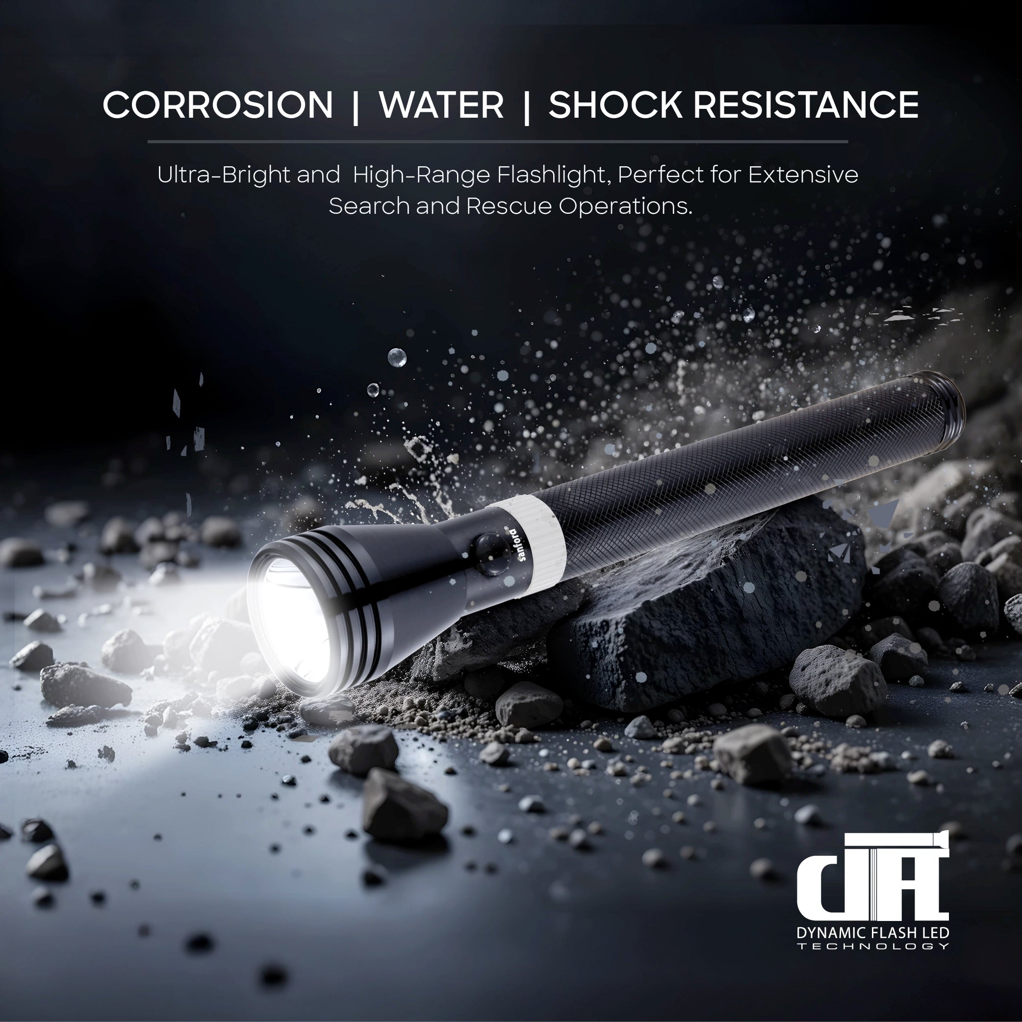 5W CREE LED flashlight USB rechargeable 2200m beam torch sanford 5