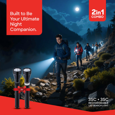 Sanford 5W CREE LED Flashlight with 2200m Range & 4000mAh Rechargeable Battery | Rugged Outdoor Torch - buysanford