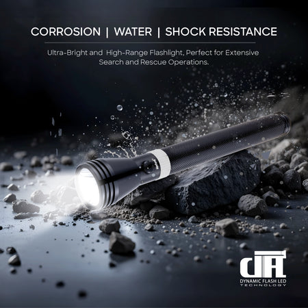 Sanford 5W CREE LED Flashlight with 2200m Range & 4000mAh Rechargeable Battery | Rugged Outdoor Torch - buysanford
