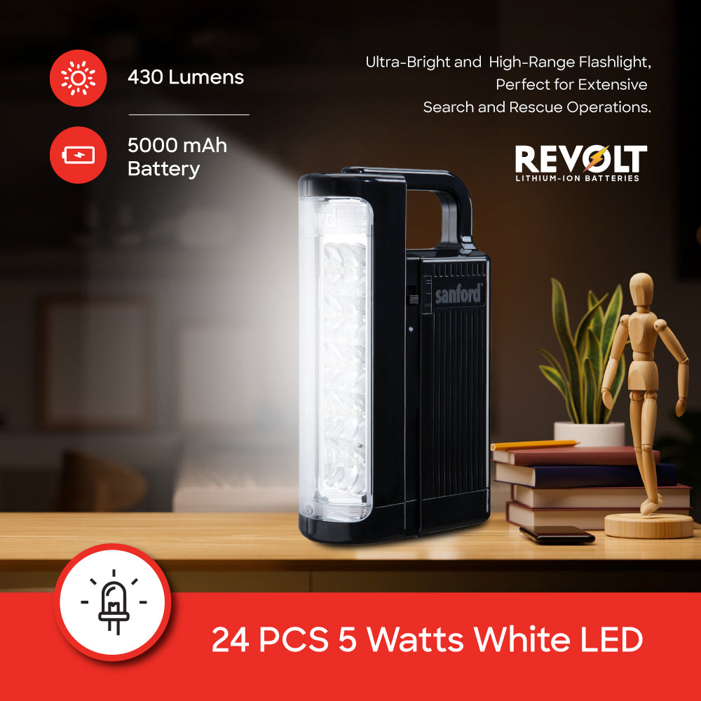 Sanford Rechargeable LED Flashlight & Emergency Lantern Combo | SF5840SEC - buysanford