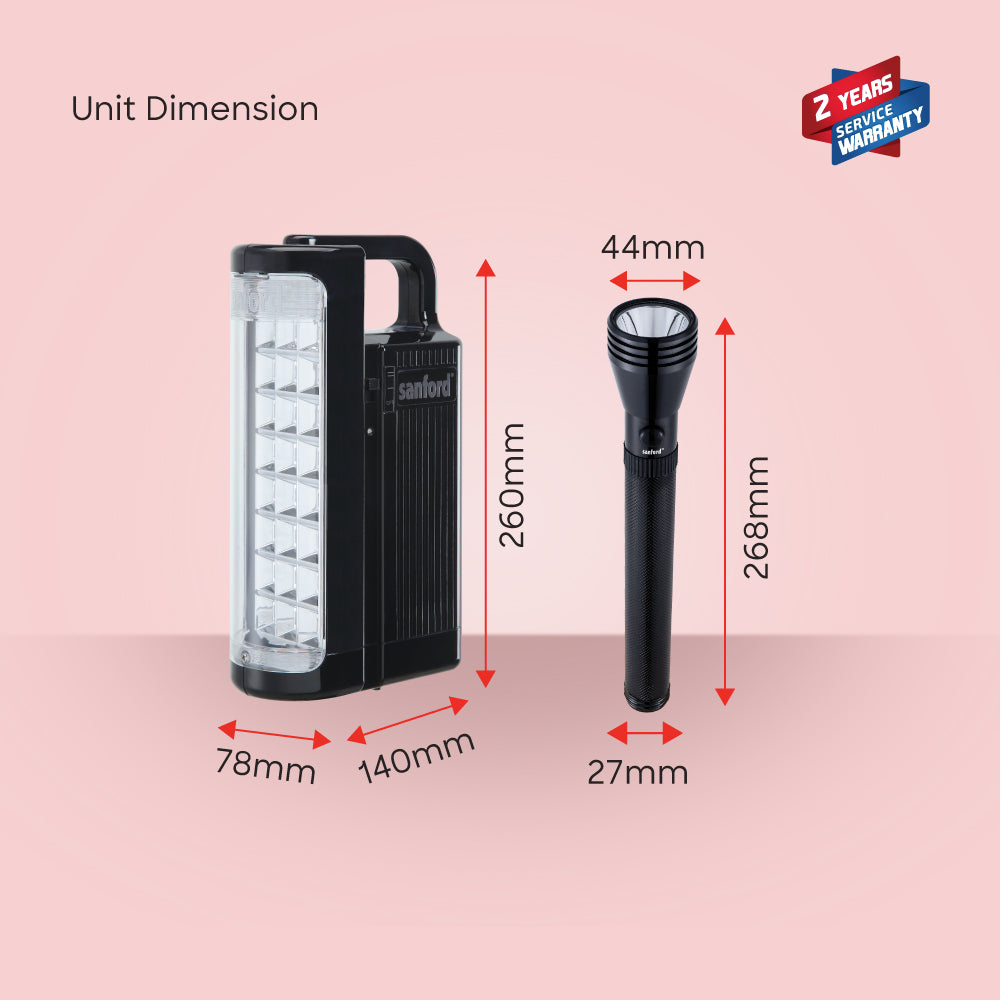 Sanford Rechargeable LED Flashlight & Emergency Lantern Combo | SF5840SEC - buysanford
