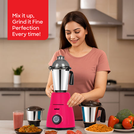 Sanford 800W 3-in-1 Mixer Grinder with Stainless Steel Jars - SF5901GM - buysanford