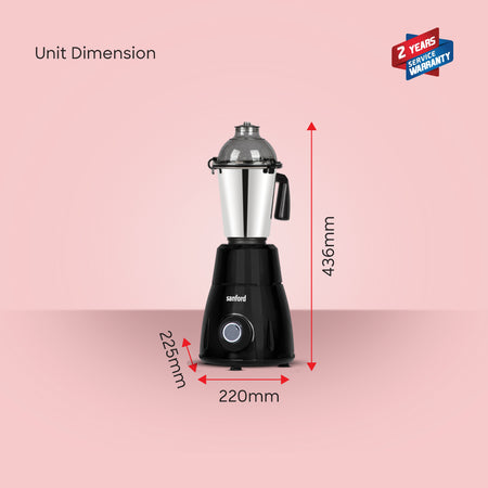 Sanford 800W 3-in-1 Mixer Grinder with Stainless Steel Jars - SF5901GM - buysanford