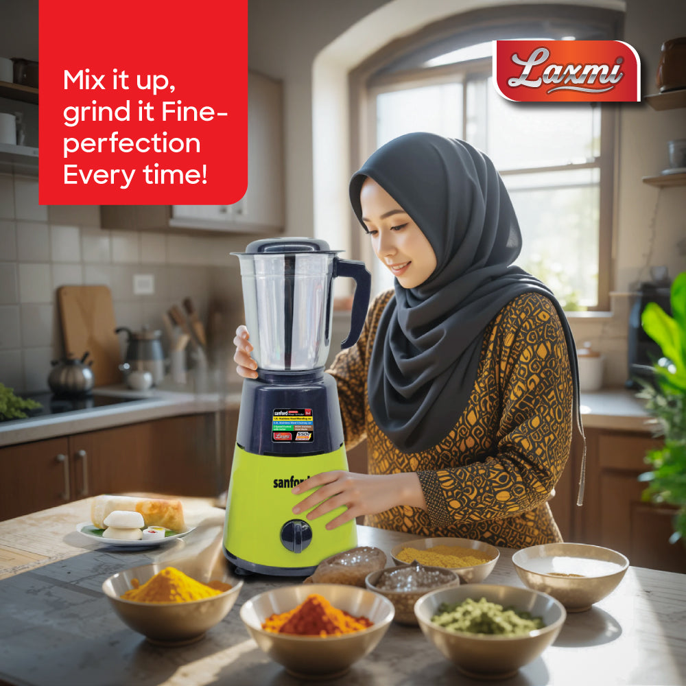 Sanford 550W Mixer Grinder with 1.2L Blending Jar and Chutney Jar | SF5905GM-C - buysanford