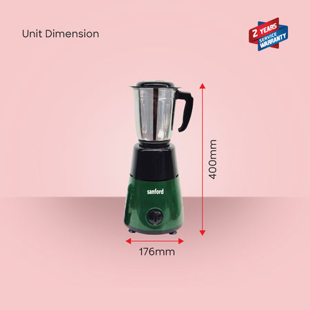 Sanford 550W Mixer Grinder with 1.2L Blending Jar and Chutney Jar | SF5905GM-C - buysanford