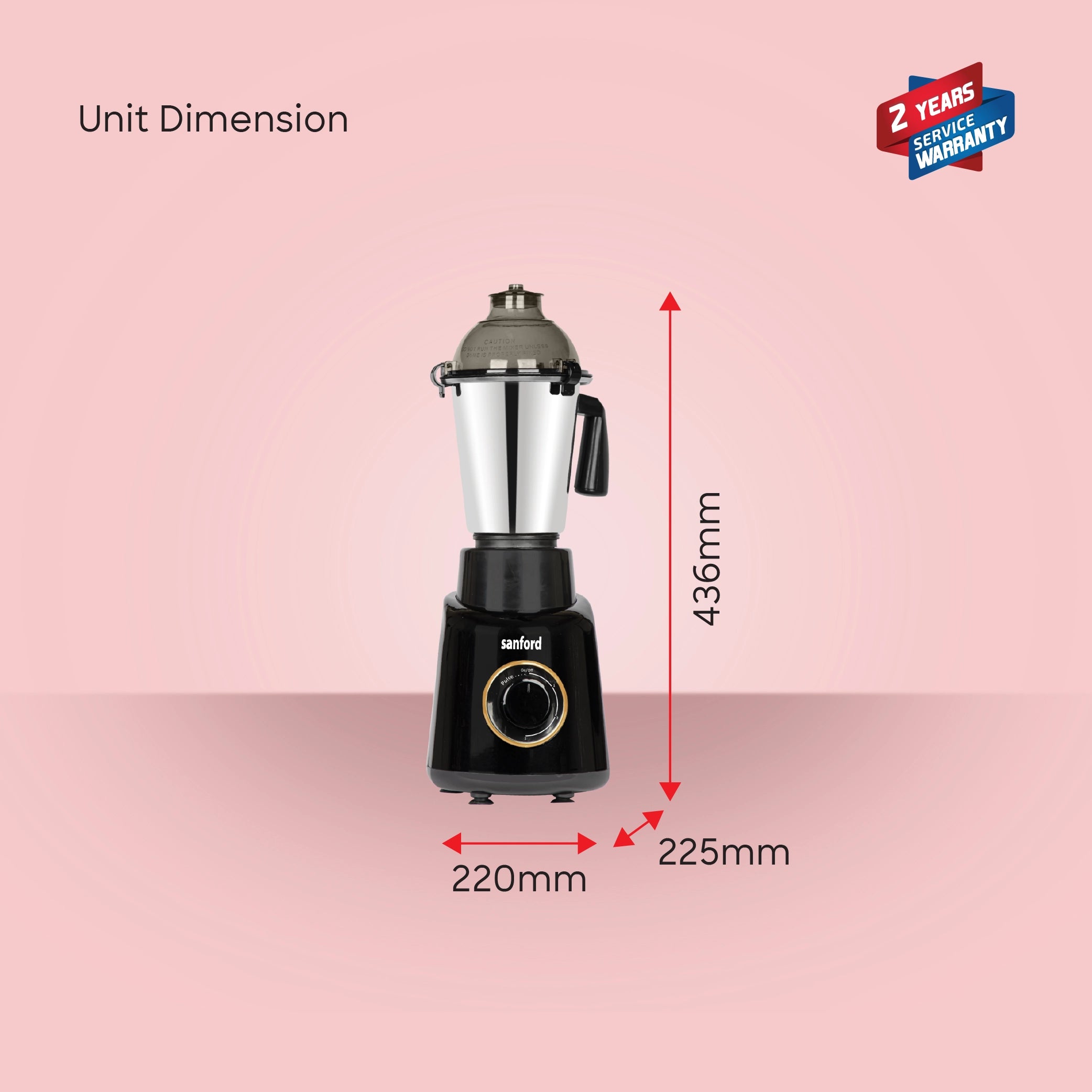 3 in 1 mixer grinder 800W stainless steel jars sanford 6