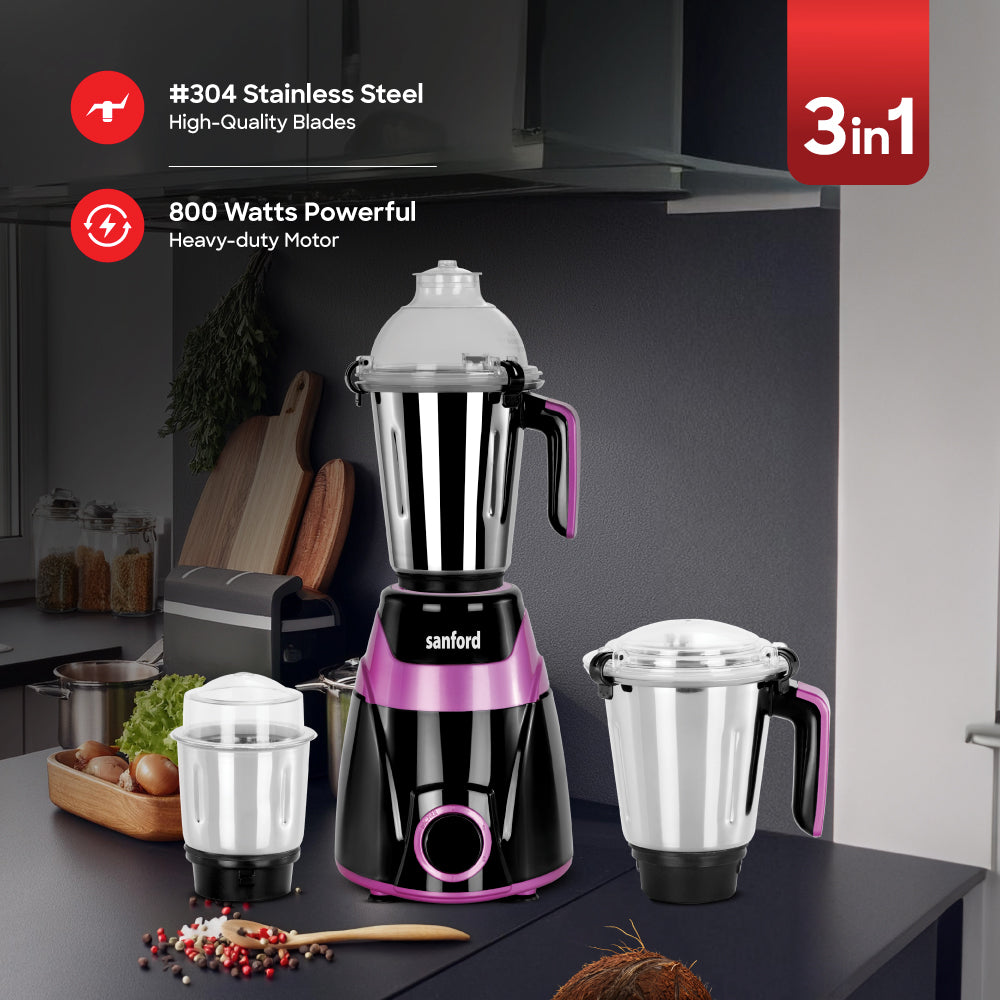 SANFORD 3 IN 1 GRINDER MIXER 800 WATTS 1.5 LITRE (MADE IN INDIA) - buysanford