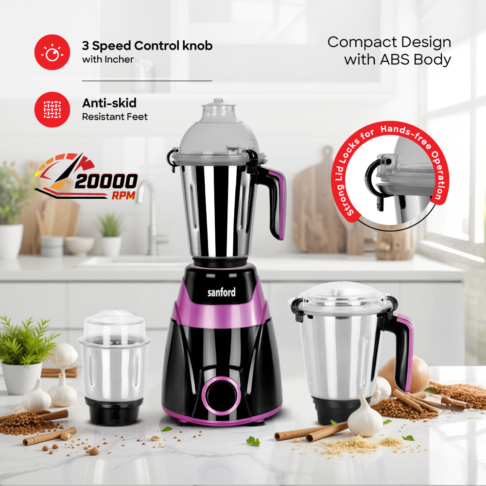 SANFORD 3 IN 1 GRINDER MIXER 800 WATTS 1.5 LITRE (MADE IN INDIA) - buysanford