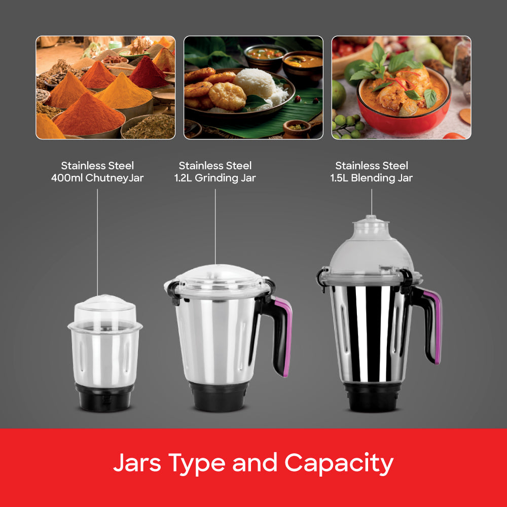 SANFORD 3 IN 1 GRINDER MIXER 800 WATTS 1.5 LITRE (MADE IN INDIA) - buysanford