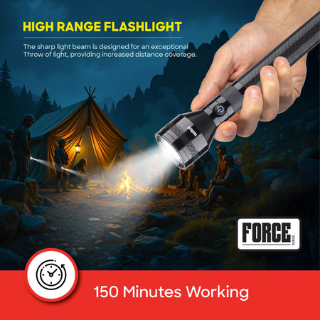 10W CREE LED flashlight rechargeable aluminum body long range torch sanford 5