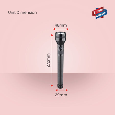 10W hyper bright CREE LED flashlight rechargeable aluminum alloy body sanford 6