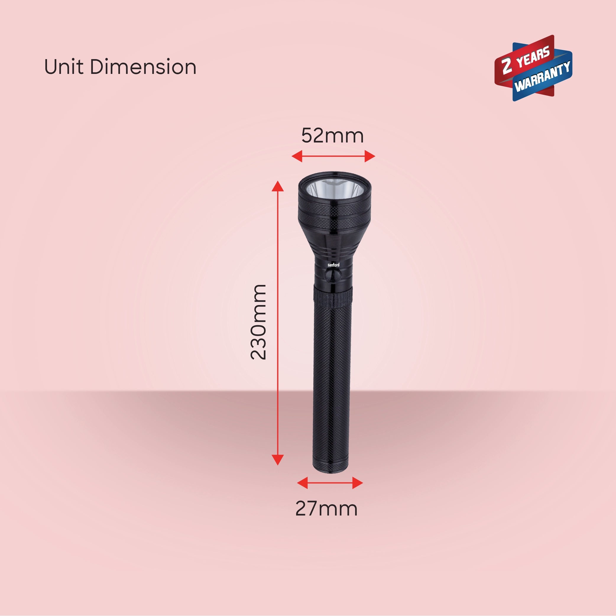 7W hyper bright LED flashlight rechargeable 2800m beam water shock resistant sanford 6