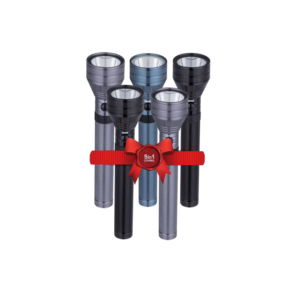 Sanford 7W CREE LED Flashlight | 2800m Range | 5000mAh Rechargeable Battery | Waterproof & Shockproof - buysanford