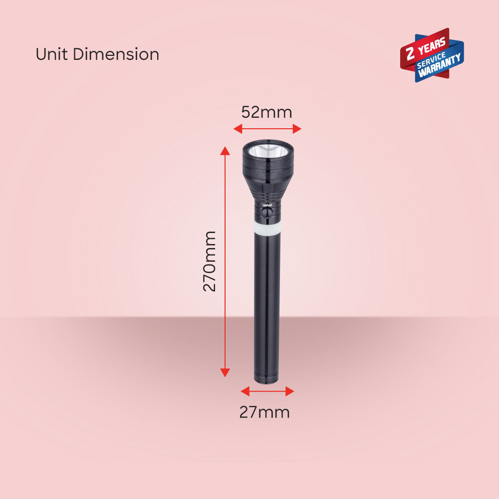 Sanford 7W CREE LED Flashlight | 3200m Long Range | 7000mAh Rechargeable Battery | Shockproof & Waterproof - buysanford