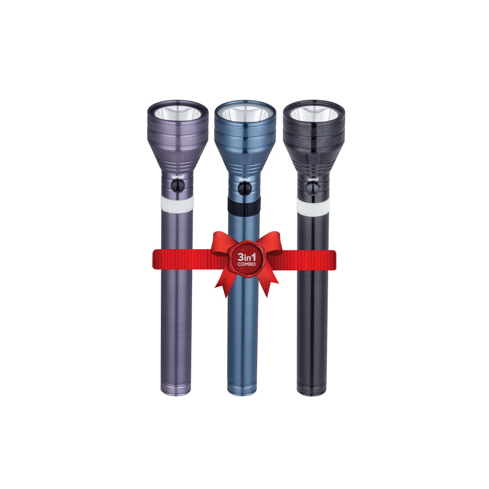 Sanford 7W CREE LED Flashlight | 3200m Ultra-Long Range | 7000mAh Rechargeable | Rugged & Waterproof - buysanford