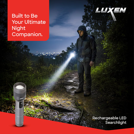 rechargeable flashlight torch zoom 5 mode laser led 4000 lumens digital display sanford 2