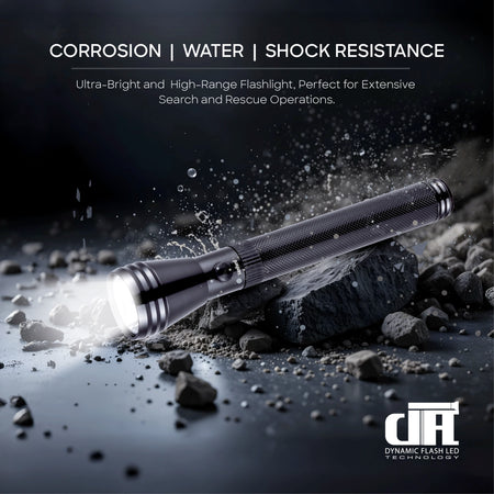 Sanford 5W CREE LED Flashlight | 1800m Long Range | 4000mAh Rechargeable | Rugged & Waterproof - buysanford