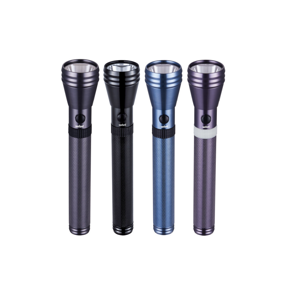 Sanford 4-piece SOLDIER BATTALION series rechargeable LED flashlight combo for tactical use