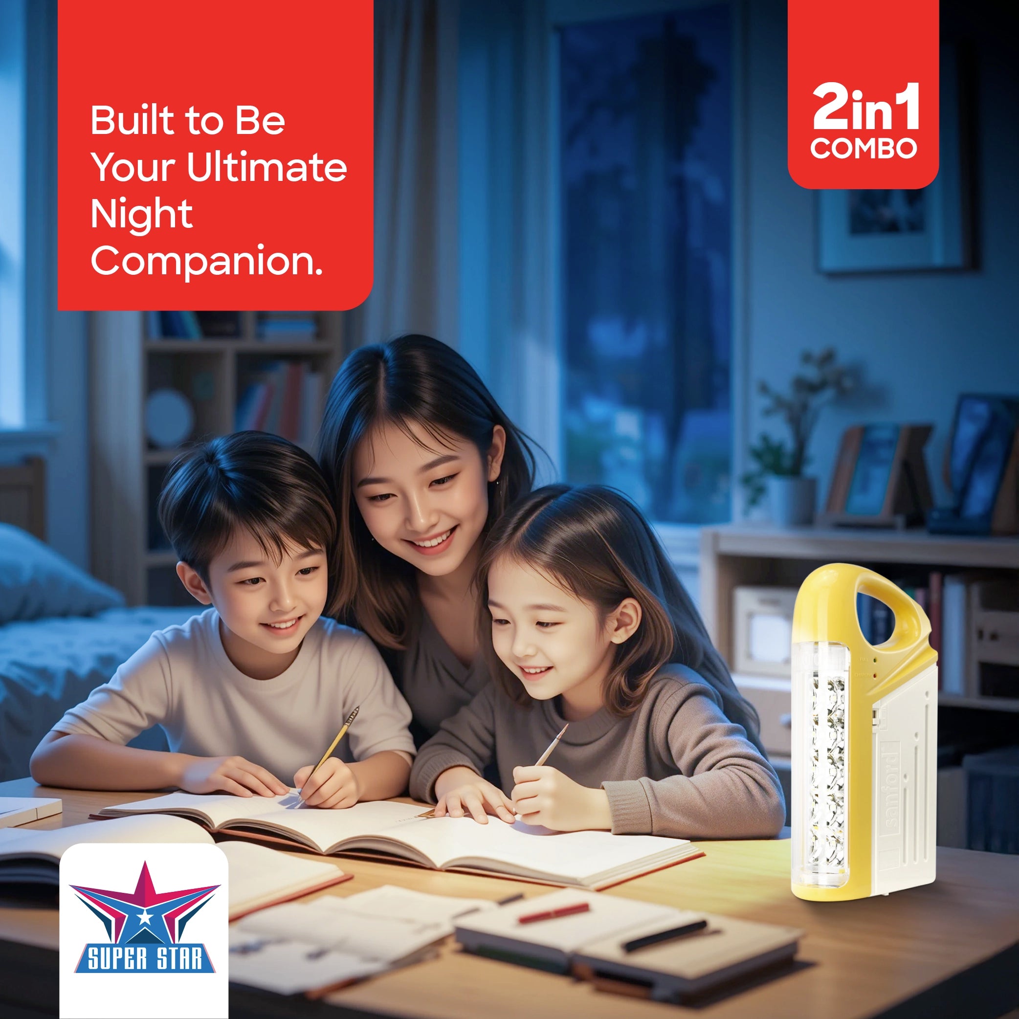 rechargeable LED flashlight and emergency lantern combo pack sanford 2