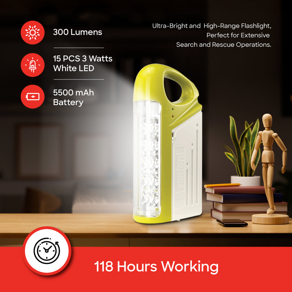 Sanford Rechargeable LED FLASH LIGHT And  Rechargeable LED Emergency Lantern  COMBO PACK | SF6213SEC - buysanford