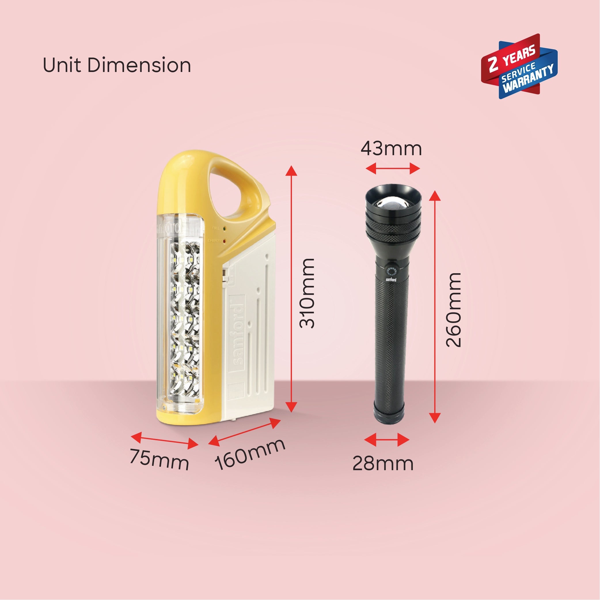 rechargeable LED flashlight and emergency lantern combo pack sanford 8